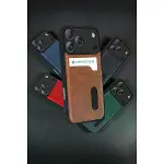İphone 17 Pro Sara Kartvizitli Deri Kılıf - Lacivert-4