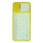 Oppo Reno 4 Lite Kılıf Palm Buzlu Kamera Sürgülü Silikon - Sarı-2