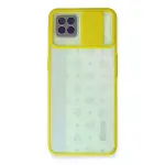 Oppo Reno 4 Lite Kılıf Palm Buzlu Kamera Sürgülü Silikon - Sarı-1