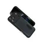 İphone 17 Pro Sara Kartvizitli Deri Kılıf - Siyah-2