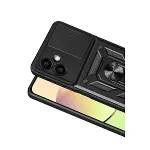 Samsung Galaxy A07 4g Pars Lens Yüzüklü Silikon - Siyah-2