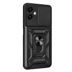 Samsung Galaxy A07 4g Pars Lens Yüzüklü Silikon - Siyah-3