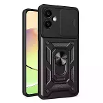 Samsung Galaxy A07 4g Pars Lens Yüzüklü Silikon - Siyah-1