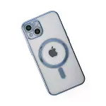 İphone 14 Plus Kılıf Magneticsafe Lazer Silikon - Sierra Blue-3
