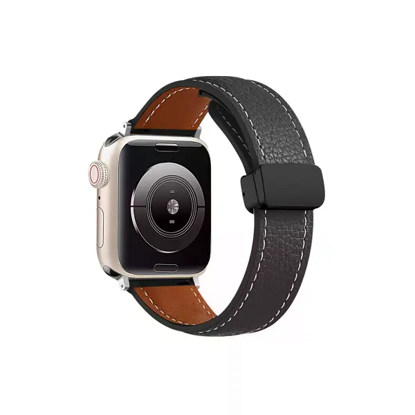 Watch 38mm Kr414 Daks Deri Kordon (saat Değildir) - Siyah