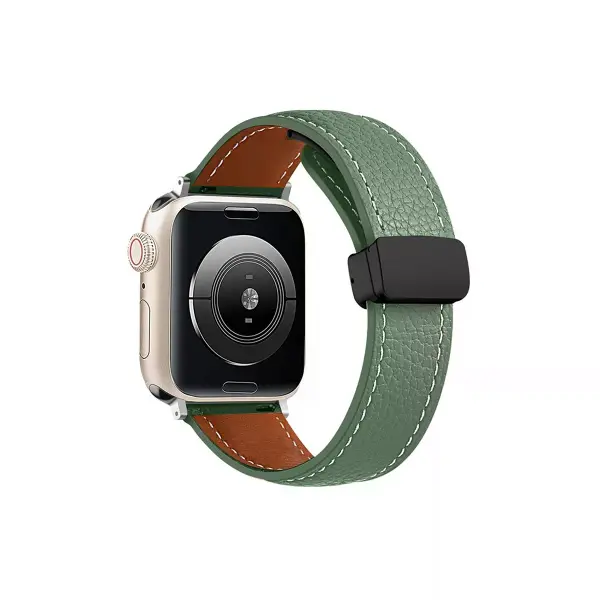 Watch 42mm Kr414 Daks Deri Kordon (saat Değildir) - Koyu Yeşil