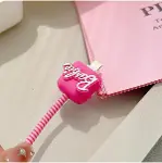 Iphone 18W/20W ile uyumlu Barbie Şarj Kılıfı, Şarj Kablosu Örme Aparatı, Toparlayıcı, Kablo Koruyucu-3
