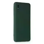 Samsung Galaxy A01 Core Kılıf Nano İçi Kadife Silikon - Koyu Yeşil-2