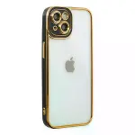 İphone 14 Plus Kılıf Liva Lens Silikon - Siyah-1