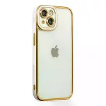 İphone 14 Plus Kılıf Liva Lens Silikon - Beyaz-1