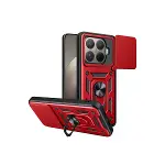 Xiaomi Mi 15t Pro Pars Lens Yüzüklü Silikon - Kırmızı-1