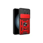 Realme 11 Pro Kılıf Pars Lens Yüzüklü Silikon - Kırmızı-1