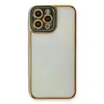 İphone 14 Pro Kılıf Liva Lens Silikon - Yeşil-2