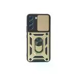Samsung Galaxy S23 Fe Kılıf Pars Lens Yüzüklü Silikon - Gold-1