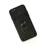 İphone 6 Kılıf Pars Lens Yüzüklü Silikon - Siyah-3