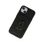 İphone 14 Kılıf Pars Lens Yüzüklü Silikon - Siyah-3