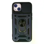 İphone 14 Kılıf Pars Lens Yüzüklü Silikon - Lacivert-1