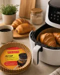 Yuvarlak Airfryer Kağıdı 100 Adet Yağ Tutmaz Hazne Koruyucu-1