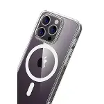 İphone 15 Pro Max Combo Sert Şeffaf Magsafe Kapak - Şeffaf-3