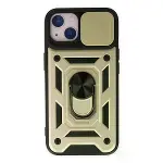 İphone 14 Kılıf Pars Lens Yüzüklü Silikon - Gold-1