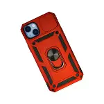 İphone 14 Plus Kılıf Pars Lens Yüzüklü Silikon - Kırmızı-3
