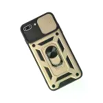 İphone 7 Plus Kılıf Pars Lens Yüzüklü Silikon - Gold-3