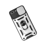 İphone 7 Plus Kılıf Pars Lens Yüzüklü Silikon - Gümüş-3