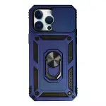 İphone 14 Pro Kılıf Pars Lens Yüzüklü Silikon - Lacivert-1