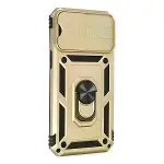İphone 14 Pro Kılıf Pars Lens Yüzüklü Silikon - Gold-2