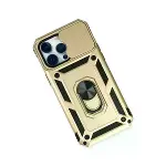 İphone 14 Pro Kılıf Pars Lens Yüzüklü Silikon - Gold-3