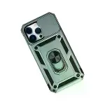İphone 14 Pro Kılıf Pars Lens Yüzüklü Silikon - Yeşil-3