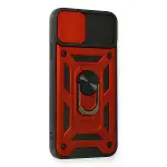 İphone 11 Pro Kılıf Pars Lens Yüzüklü Silikon - Kırmızı-2