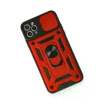 İphone 11 Pro Kılıf Pars Lens Yüzüklü Silikon - Kırmızı-3