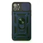 İphone 11 Pro Kılıf Pars Lens Yüzüklü Silikon - Lacivert-1