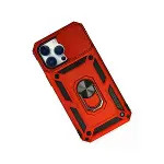 İphone 14 Pro Max Kılıf Pars Lens Yüzüklü Silikon - Kırmızı-3