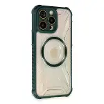 İphone 13 Pro Kılıf Prag Magneticsafe Kapak - Koyu Yeşil-2
