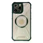İphone 13 Pro Kılıf Prag Magneticsafe Kapak - Koyu Yeşil-1