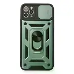 İphone 11 Pro Kılıf Pars Lens Yüzüklü Silikon - Yeşil-1