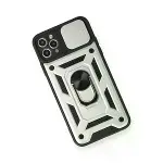 İphone 11 Pro Kılıf Pars Lens Yüzüklü Silikon - Gümüş-3