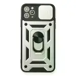 İphone 11 Pro Kılıf Pars Lens Yüzüklü Silikon - Gümüş-1