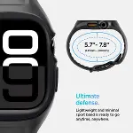 Apple Watch 46mm Seri 11/10 ile Uyumlu Kılıf & Kordon Kayış Liquid Air Pro Matte Black - ACS09317-5