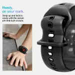 Apple Watch 46mm Seri 11/10 ile Uyumlu Kılıf & Kordon Kayış Liquid Air Pro Matte Black - ACS09317-7