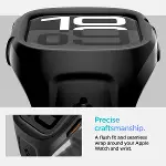 Apple Watch 46mm Seri 11/10 ile Uyumlu Kılıf & Kordon Kayış Liquid Air Pro Matte Black - ACS09317-8