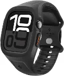 Apple Watch 46mm Seri 11/10 ile Uyumlu Kılıf & Kordon Kayış Liquid Air Pro Matte Black - ACS09317-1