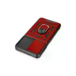 Samsung Galaxy M14 5g Kılıf Pars Lens Yüzüklü Silikon - Kırmızı-6