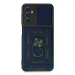 Samsung Galaxy M14 5g Kılıf Pars Lens Yüzüklü Silikon - Lacivert-1