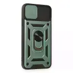 İphone 11 Pro Max Kılıf Pars Lens Yüzüklü Silikon - Yeşil-2