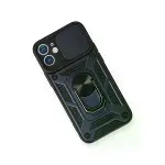 İphone 12 Kılıf Pars Lens Yüzüklü Silikon - Lacivert-3