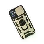 İphone 12 Kılıf Pars Lens Yüzüklü Silikon - Gold-3