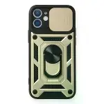 İphone 12 Kılıf Pars Lens Yüzüklü Silikon - Gold-1